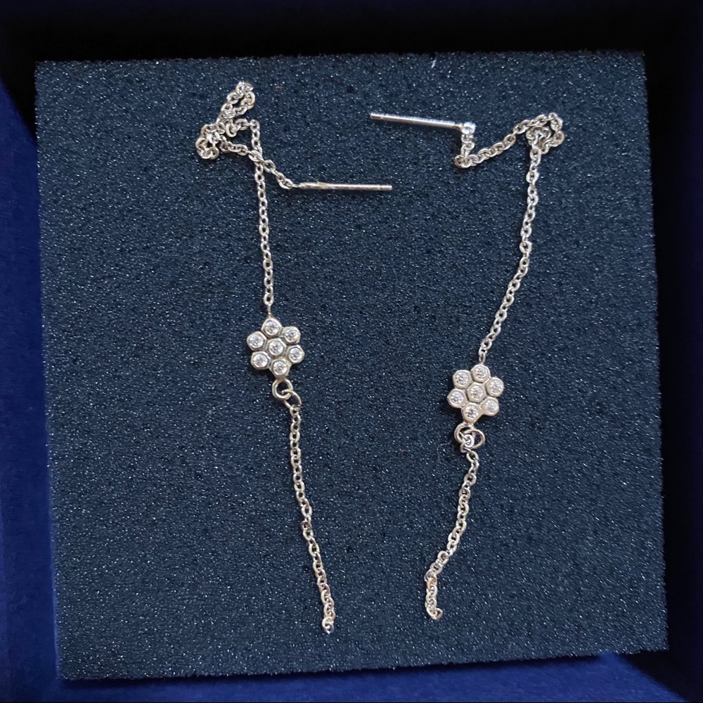 Sterling Silver Flower Earrings